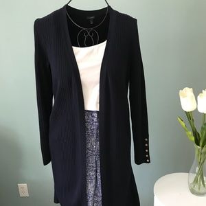 Talbots Navy Topper Sz S